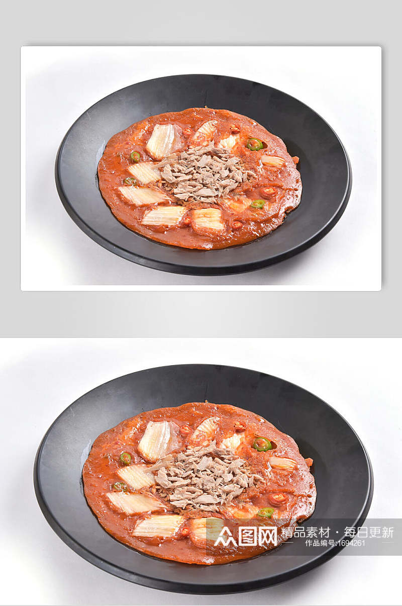 韩式金枪鱼泡菜饼餐饮美食图片素材