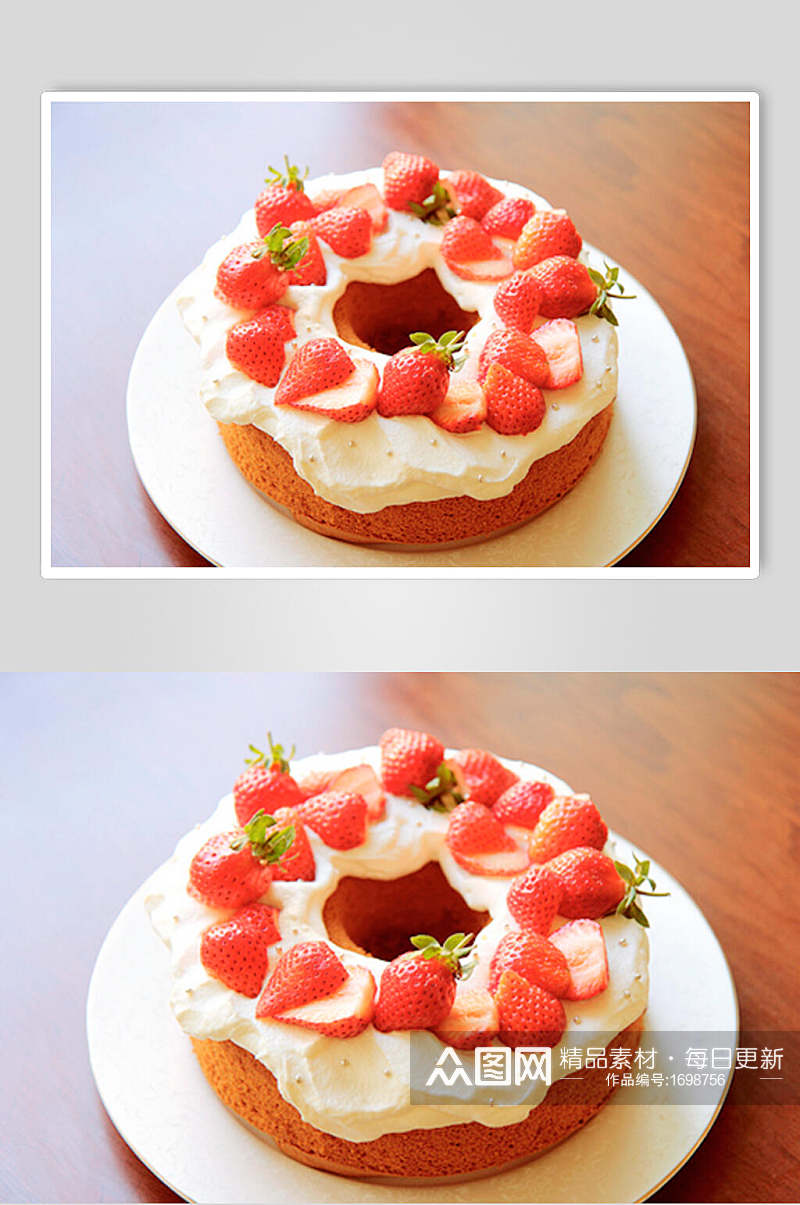 草莓西式糕点甜品美食图片素材