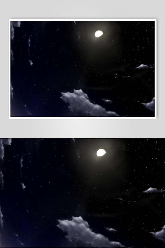 日系漫画学校教室操场夜晚天空背景图片