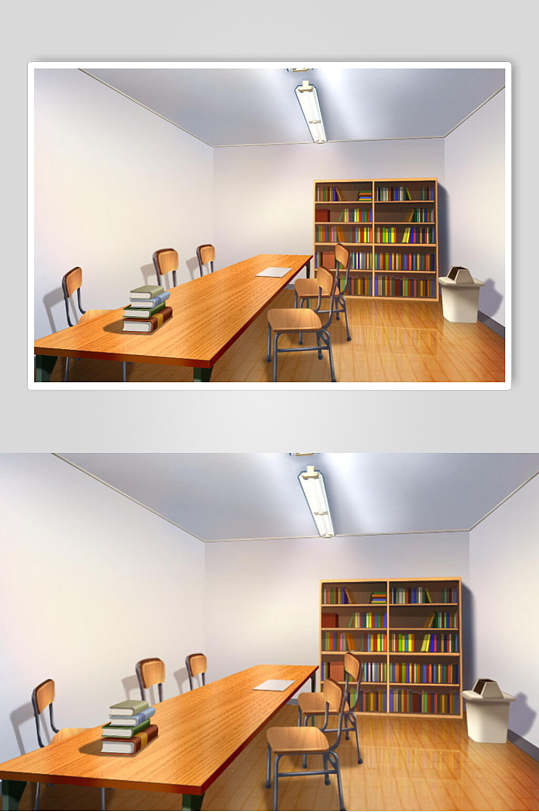 日系漫画学校教室操场办公室背景图片