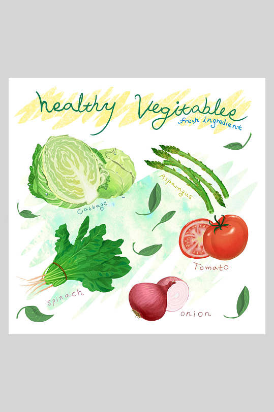 健康蔬菜食物食材插画素材