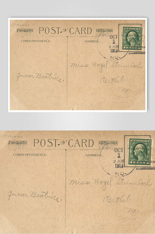 陈旧邮票英文复古书信明信片卡片图片