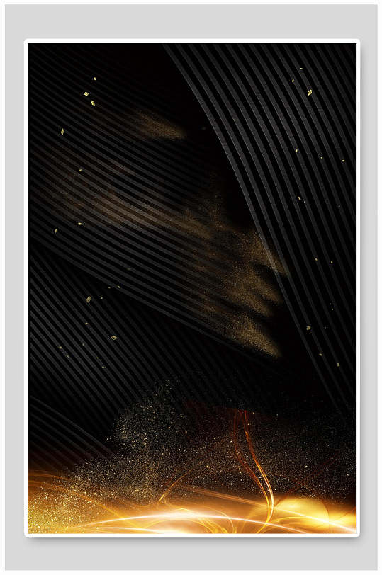 金粉星空黑金海报背景素材-众图网