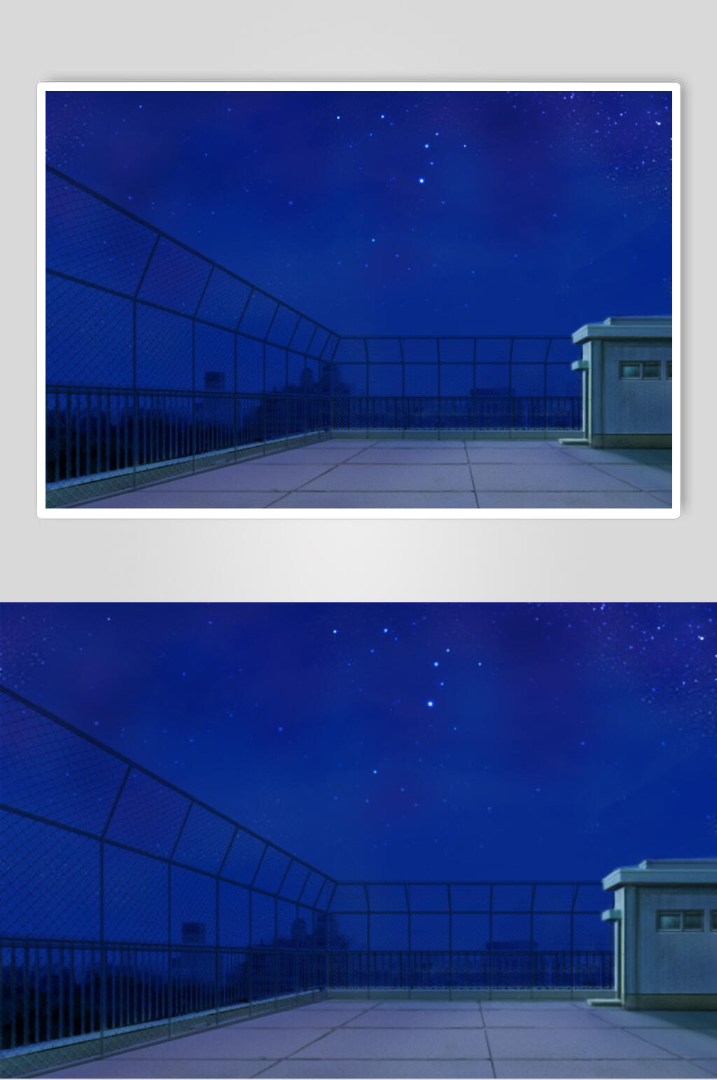 夜空天台日系动漫背景图片