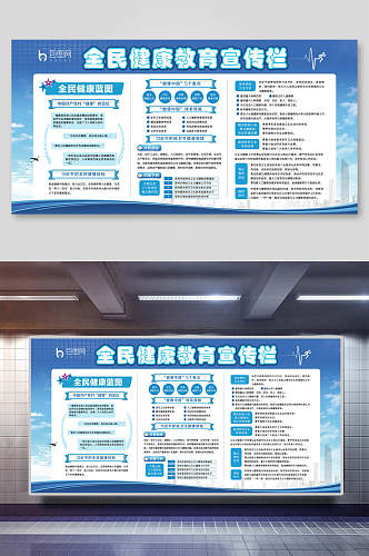 全民健康教育宣传栏海报