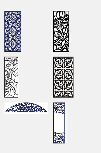 中式经典窗花图案花纹素材