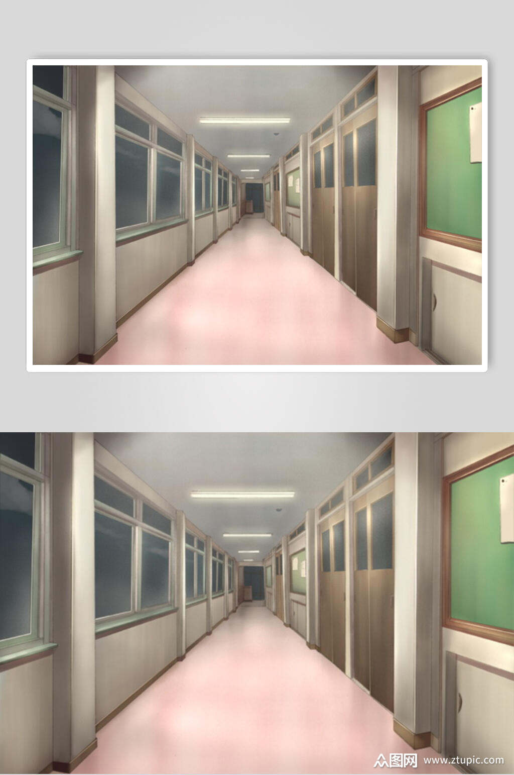 日本漫画学校走廊背景素材