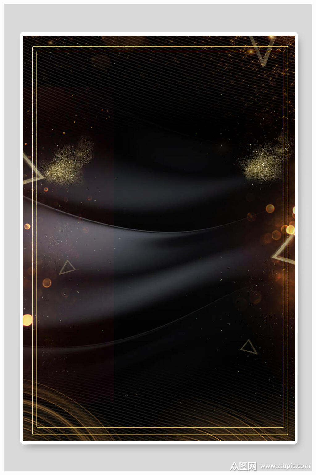 简约大气黑金海报背景素材