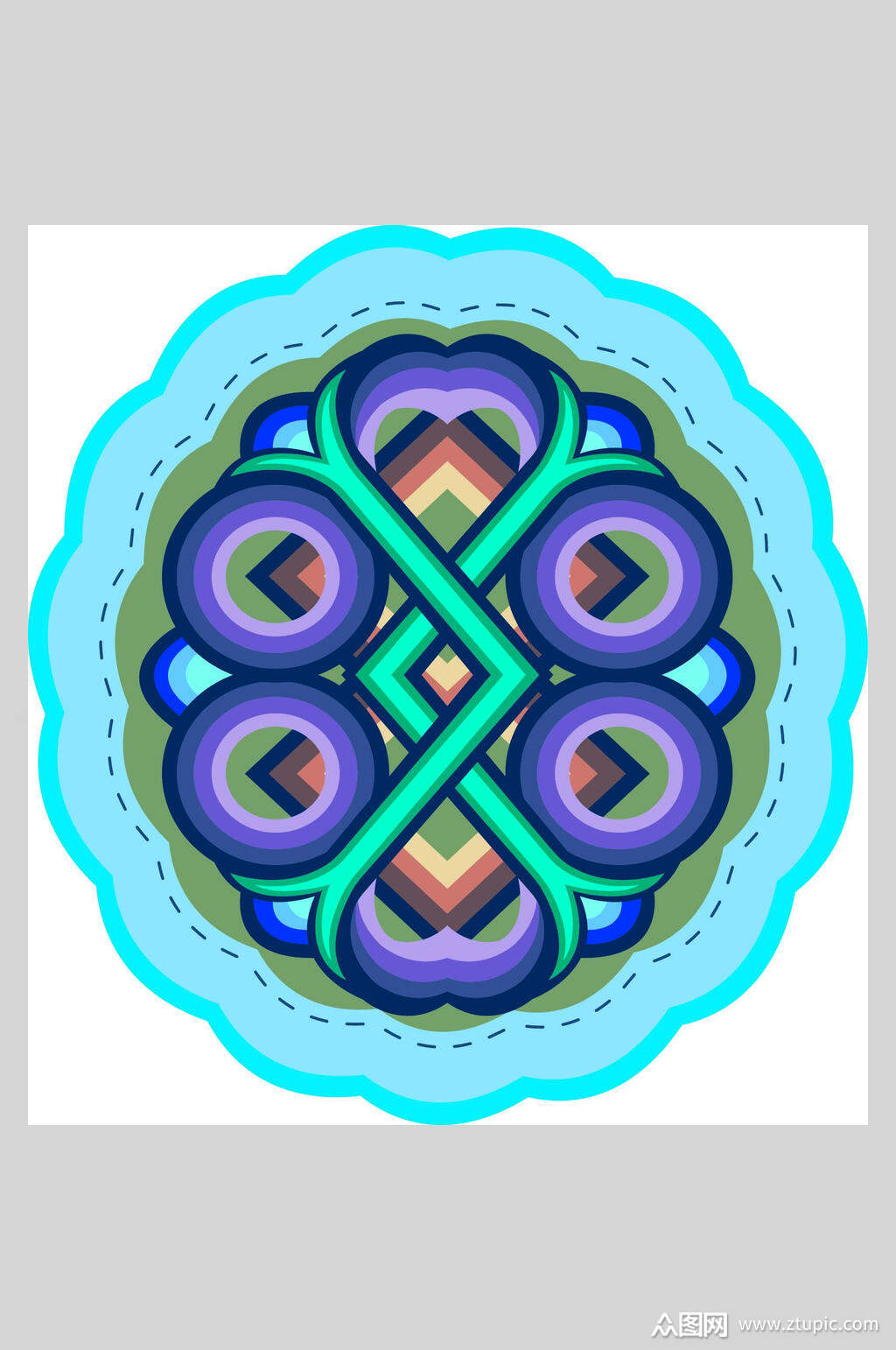 国风传统手工艺刺绣图案素材