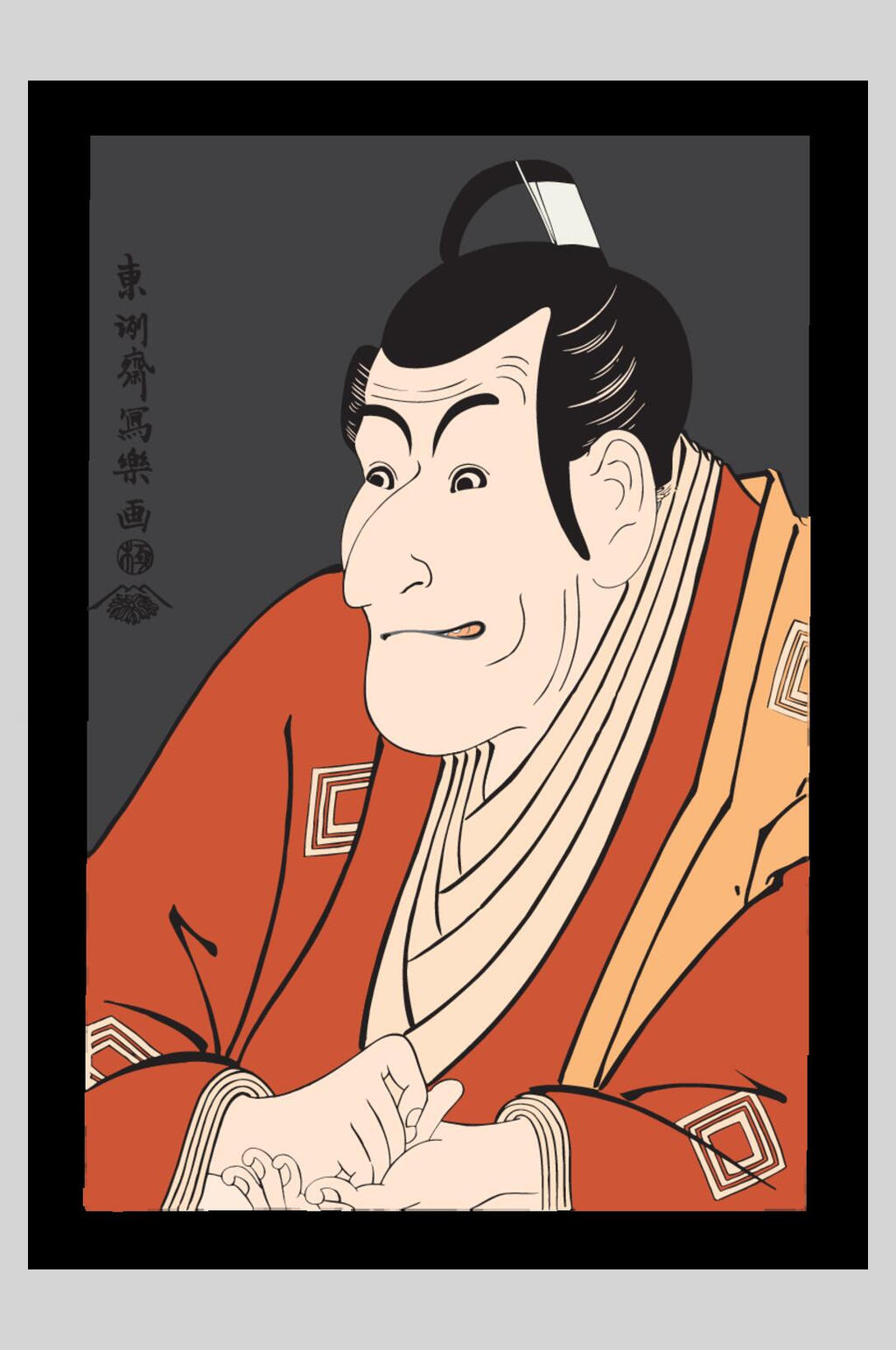 日本大名人物日式浮世绘插画素材