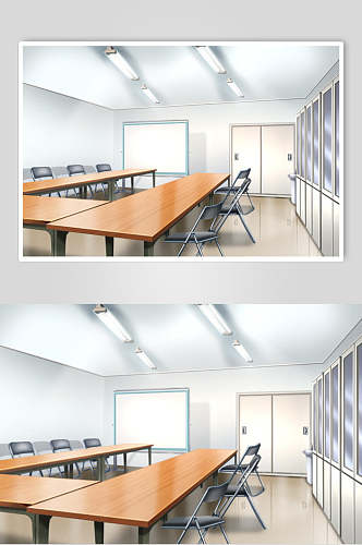 日系漫画学校会议室教室操场背景图片