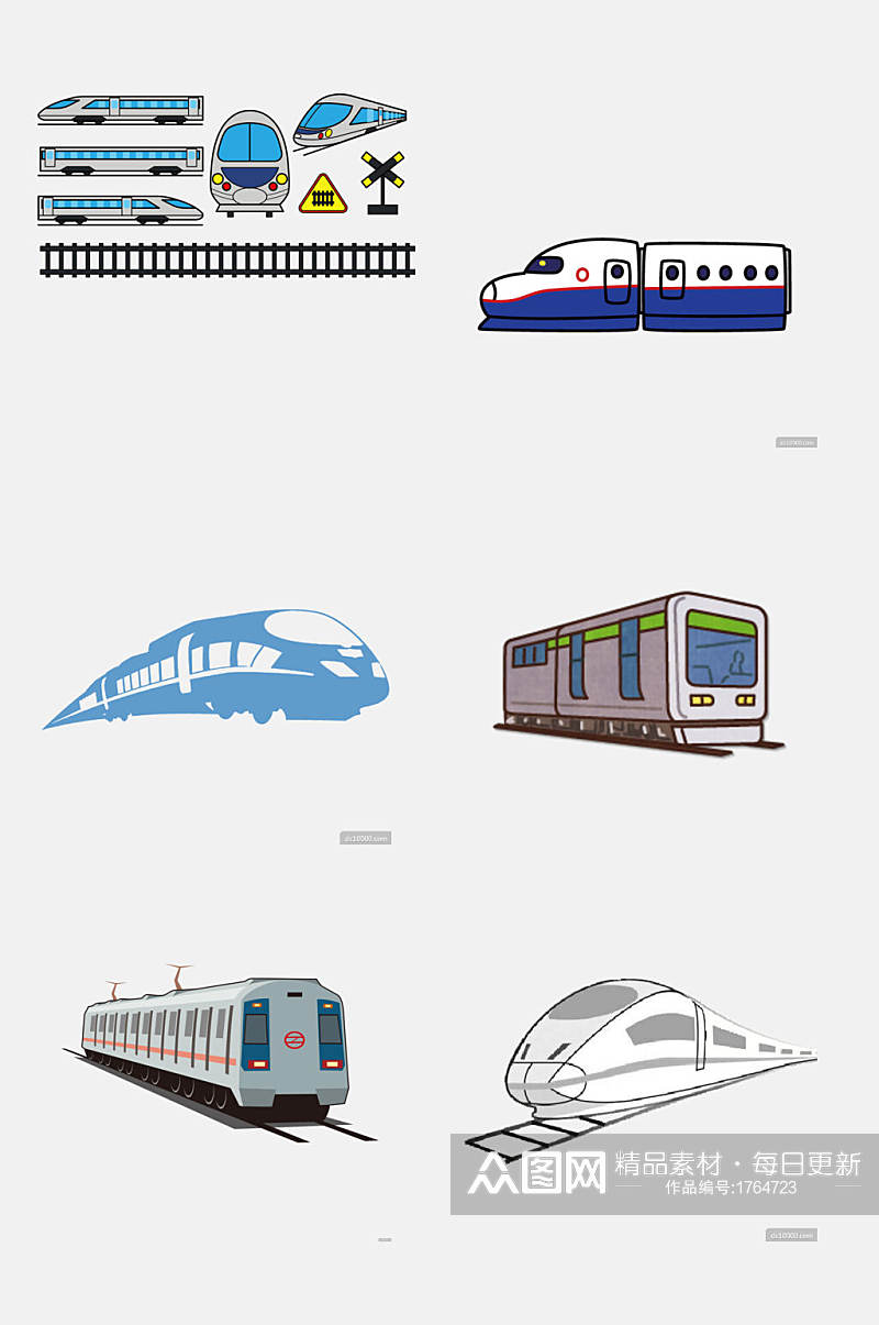 卡通火车动车高铁图片免抠元素素材素材
