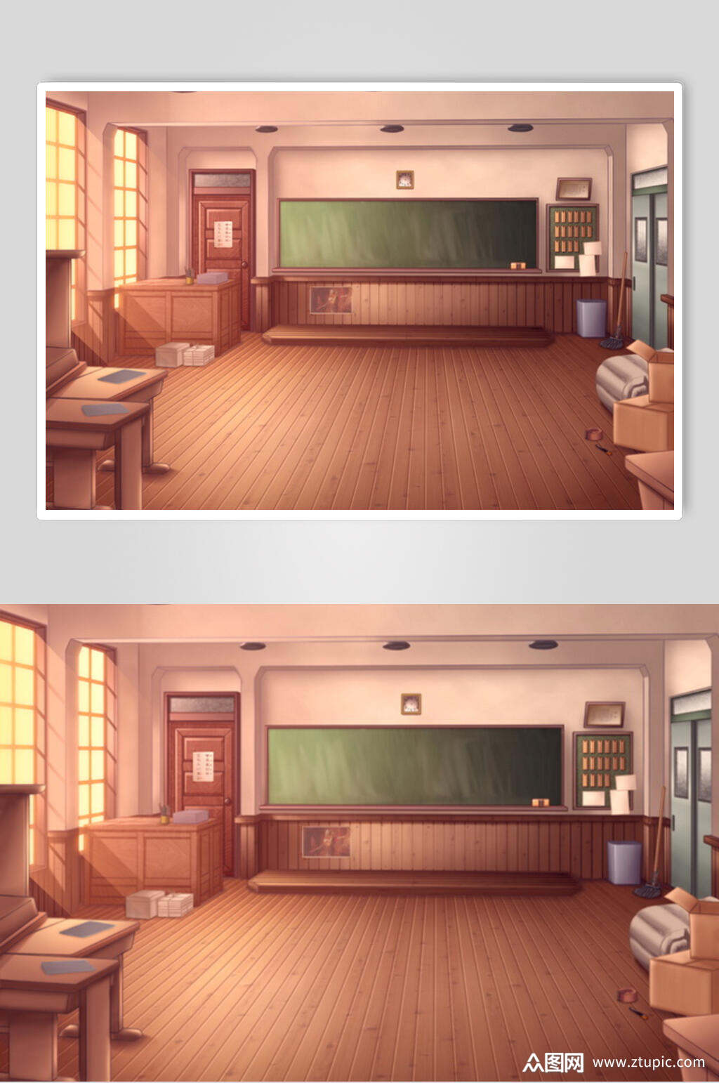 学校教室日系动漫背景图片