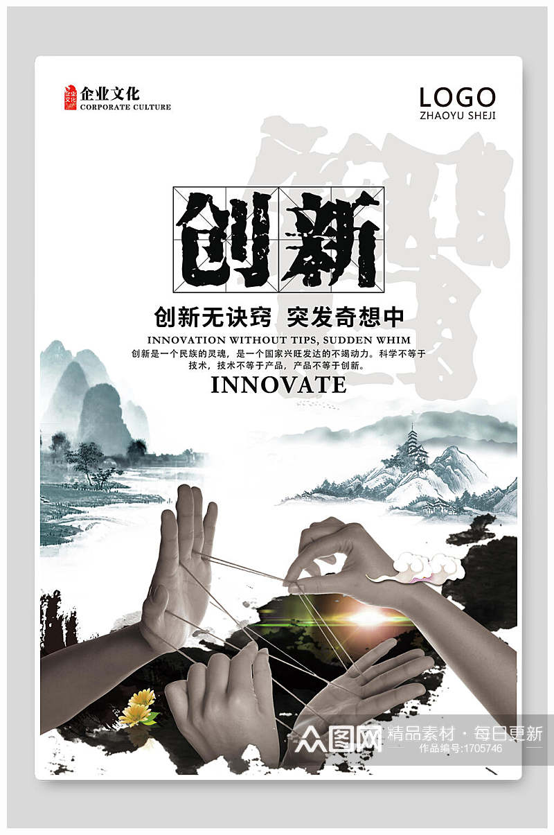 创新无诀窍企业文化宣传海报素材