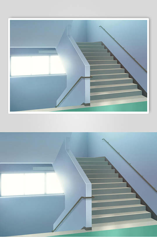 学校楼道日系动漫背景图片-众图网