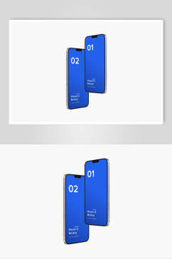蓝色经典手机APP界面UI样机效果图