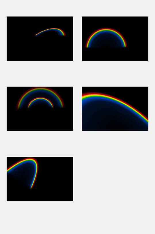 炫酷彩虹黑底滤色素材