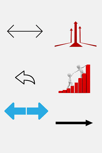简单金融股市图表箭头免抠元素素材