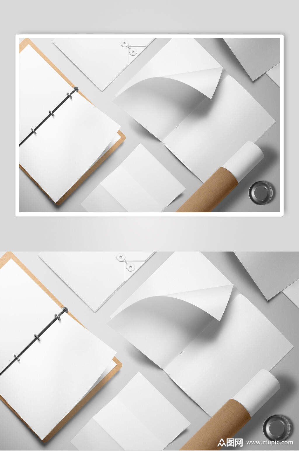 简约书籍笔记本整套vi样机效果图模板下载-编号1731703-众图网