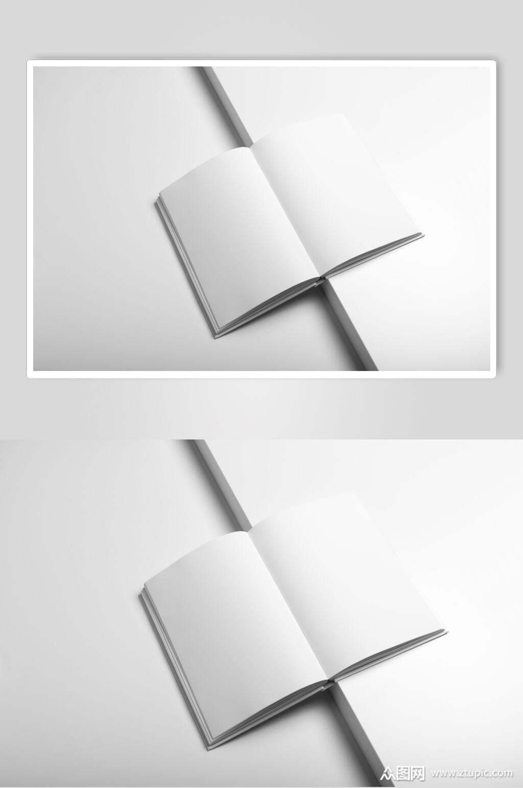 16k书册文稿书页白底样机模板下载-编号1732316-众图网