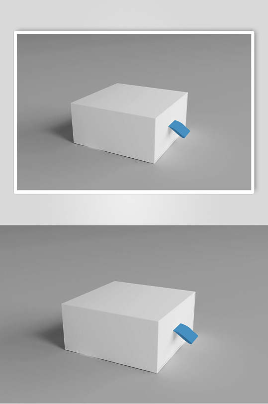 空白包装盒子贴图样机效果图