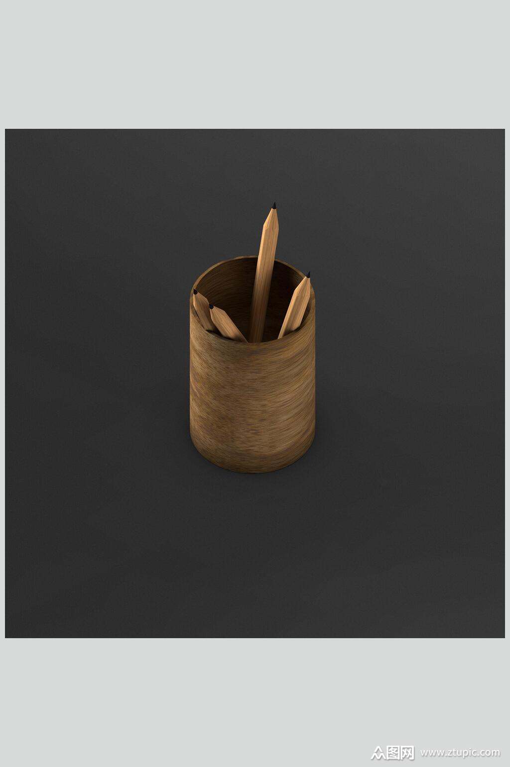 复古笔筒展示样机效果图