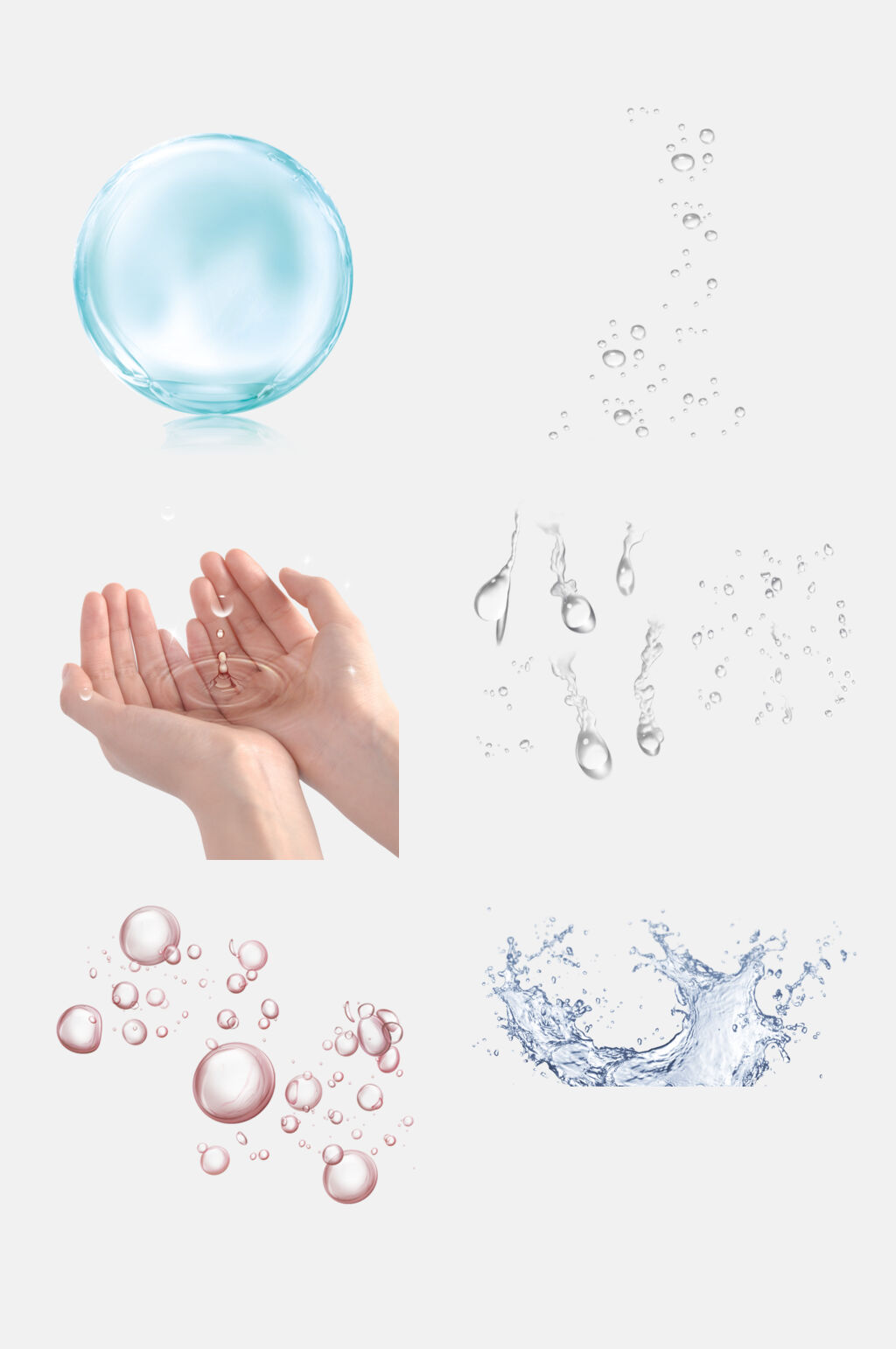 水滴水波水分子素材素材