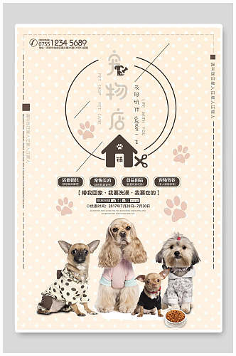 宠物海报宠物商店宠物店宣传