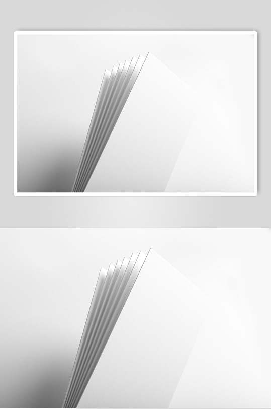 浅灰白文件文稿书页白底样机
