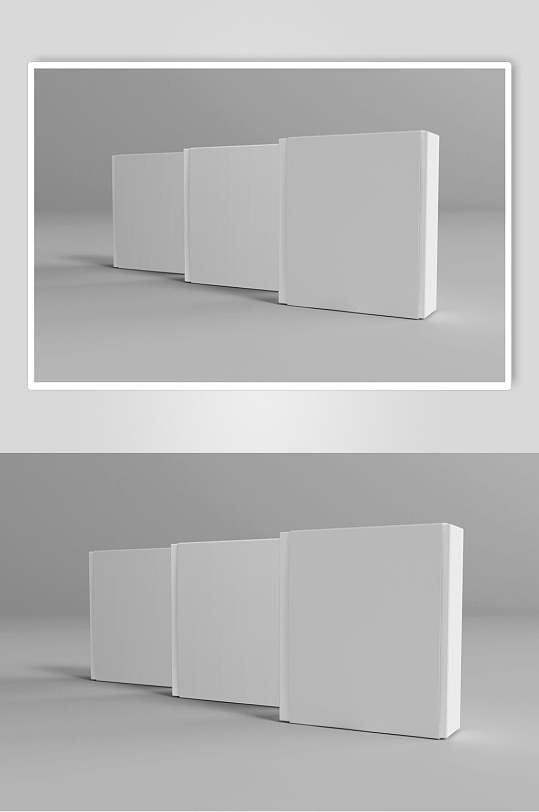 空白纸盒包装盒子贴图样机立体效果图