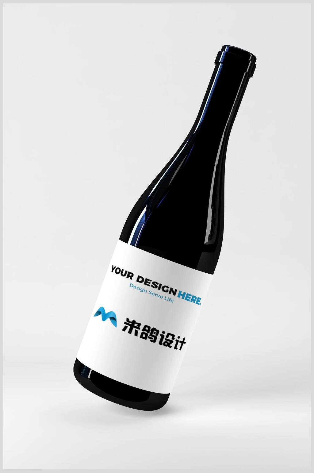 高端红酒LOGO展示样机效果图素材