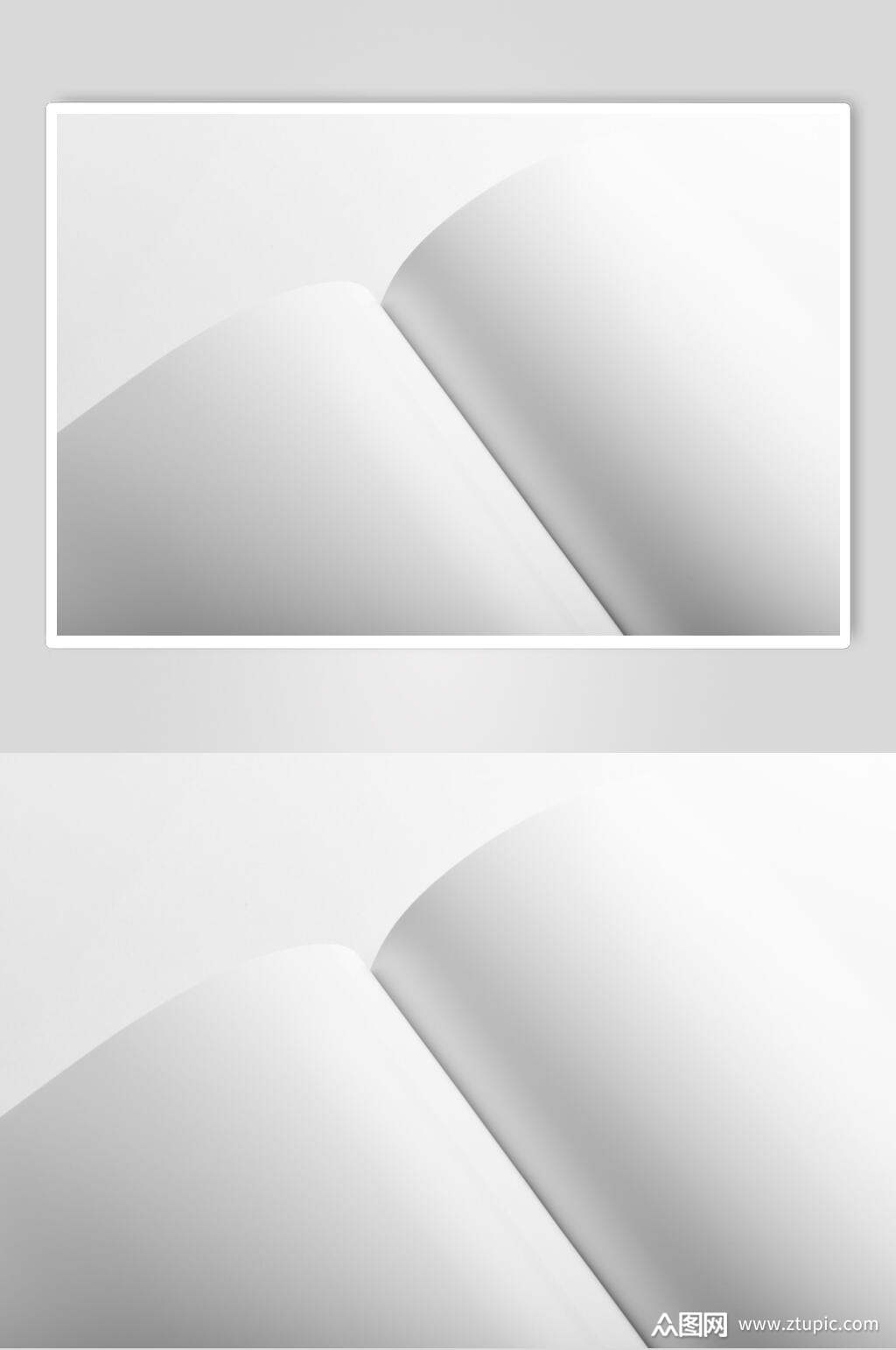 翻页图册展示文稿书页白底样机素材