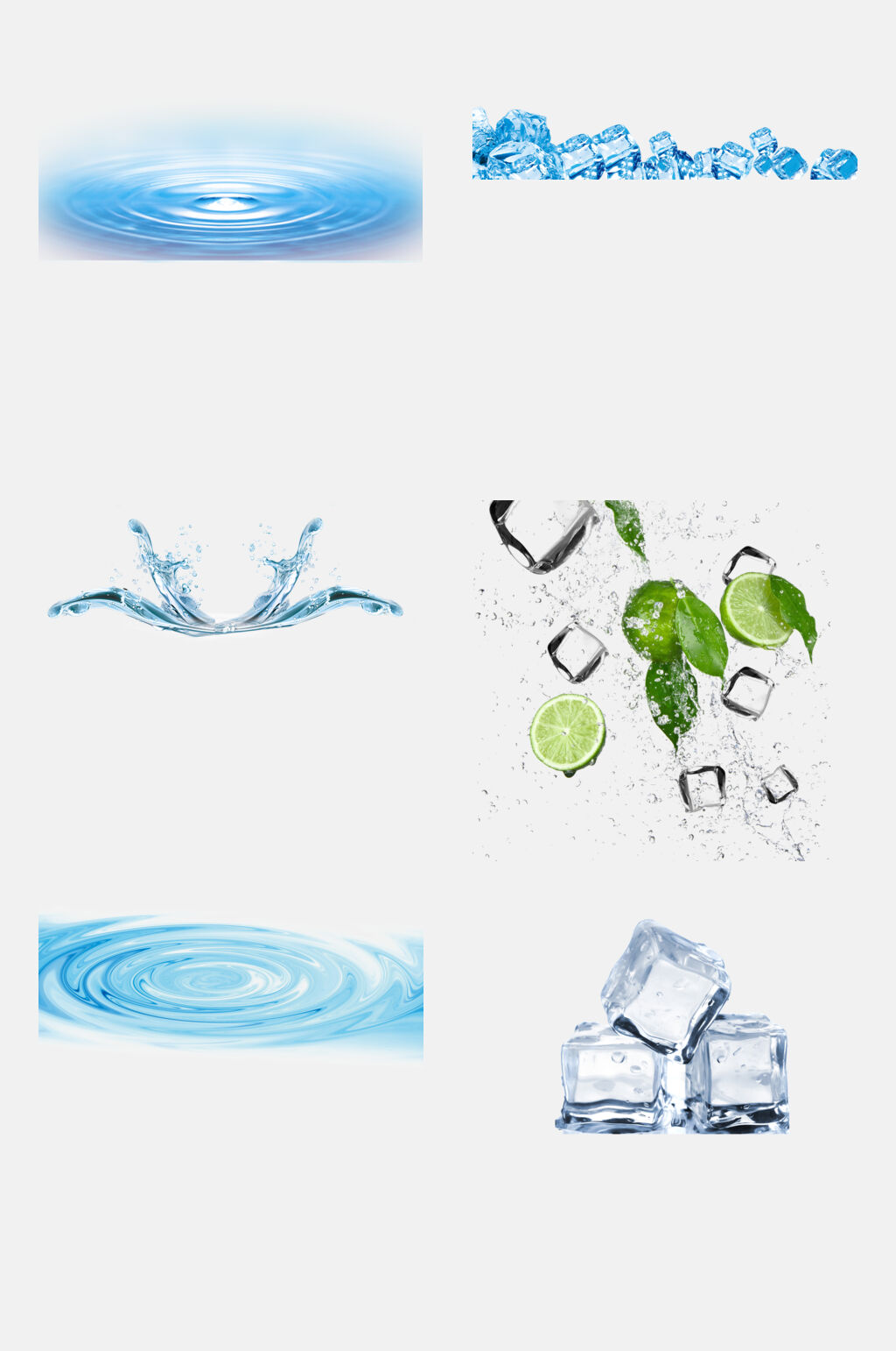 柠檬水块水滴水波素材素材