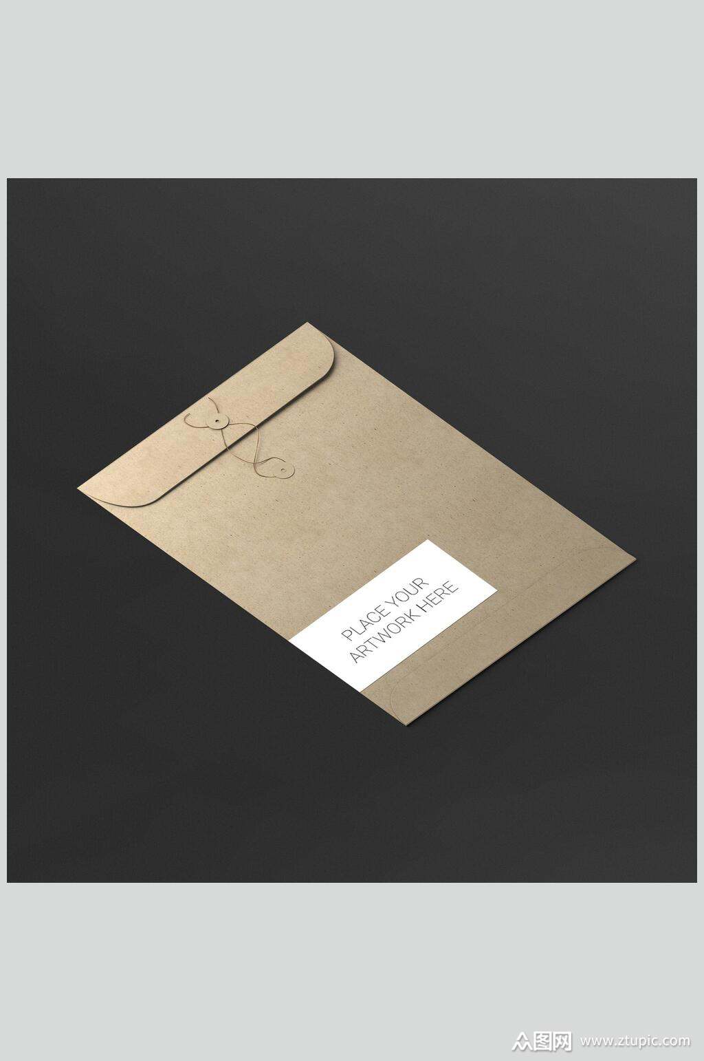 3d牛皮纸档案袋展示样机