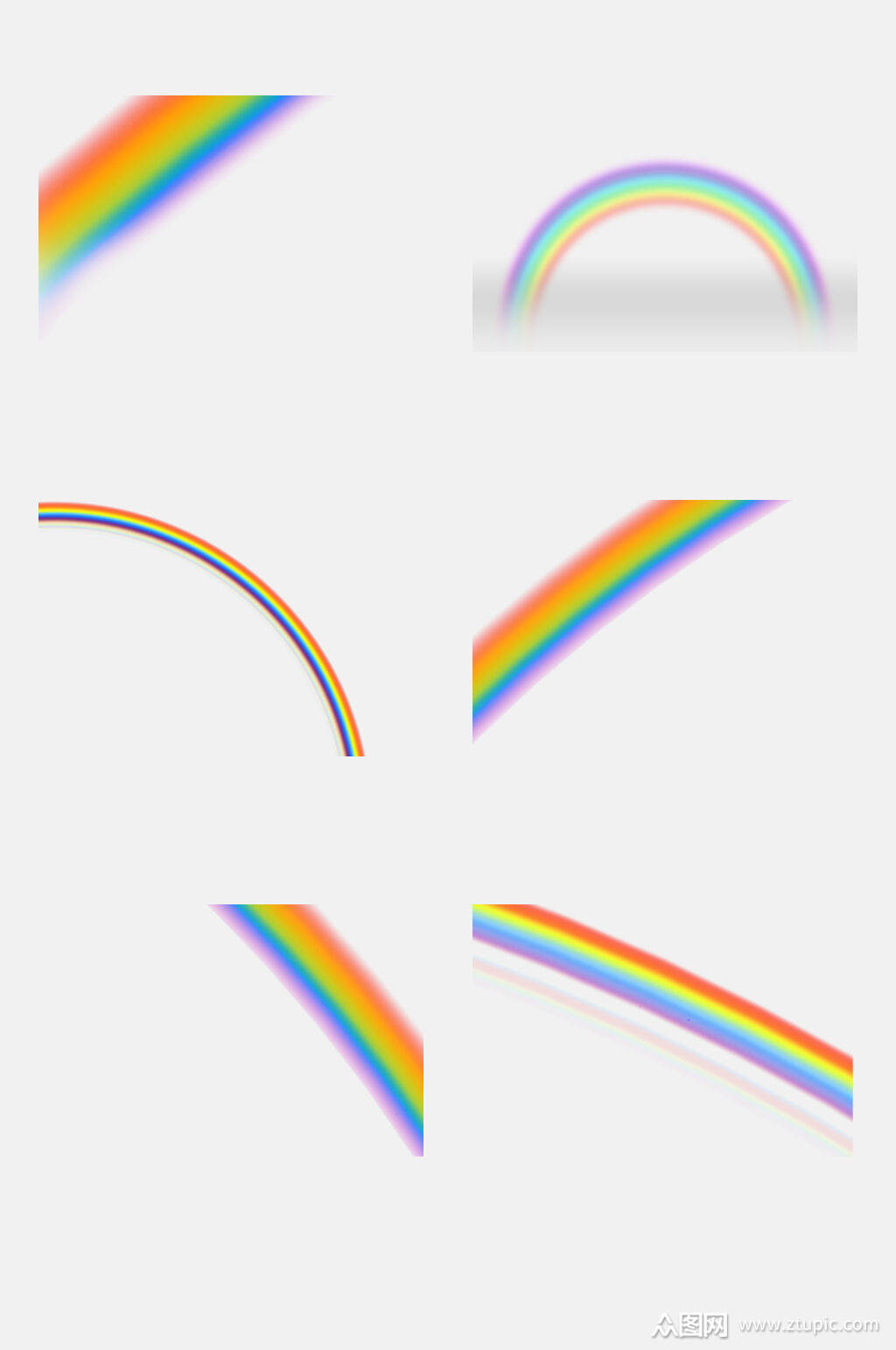 清新彩虹免抠素材元素模板下载-编号1768020-众图网