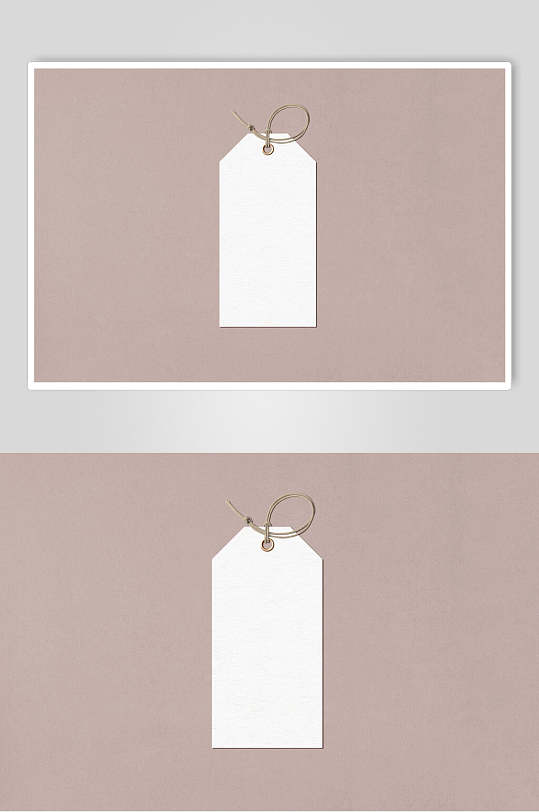 简约标签吊牌样机效果图