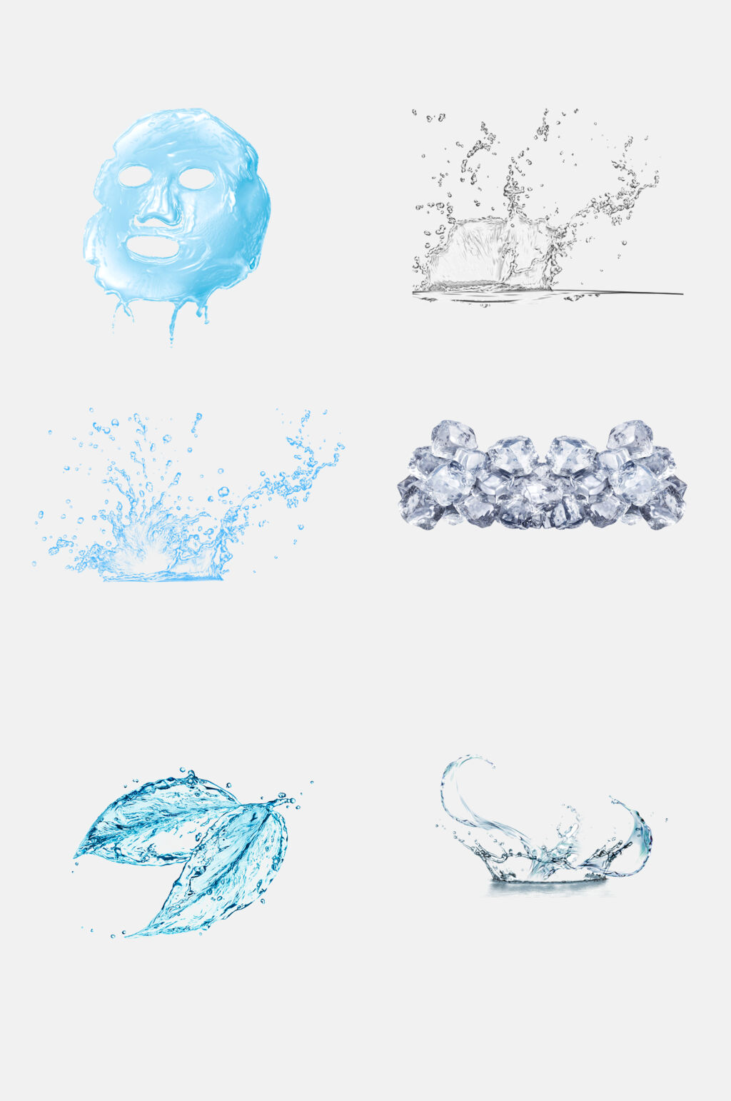 水滴钻石面膜水滴水波素材素材