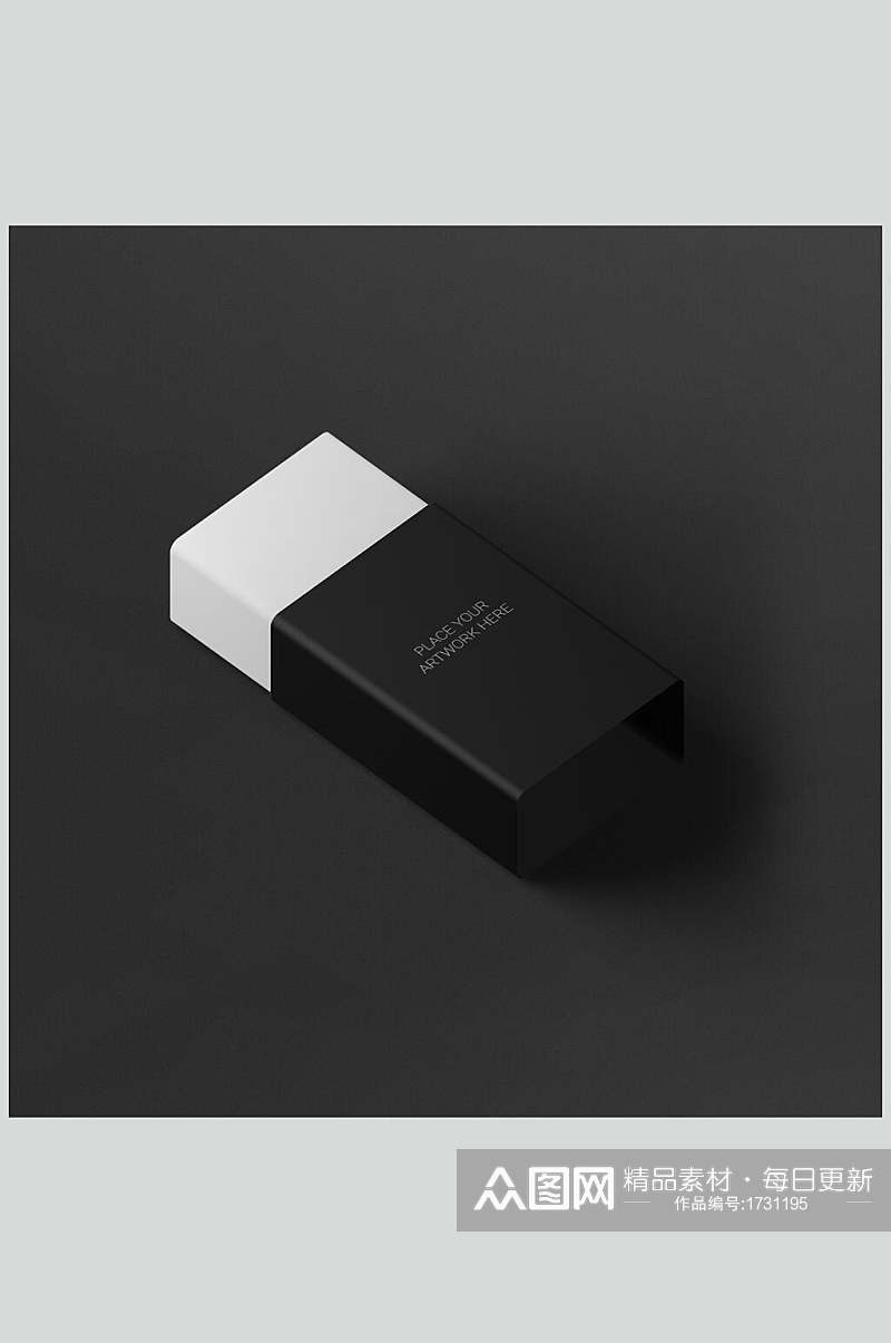 黑白包装展示样机效果图素材