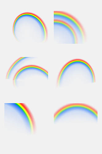 弯圆彩虹免抠素材元素