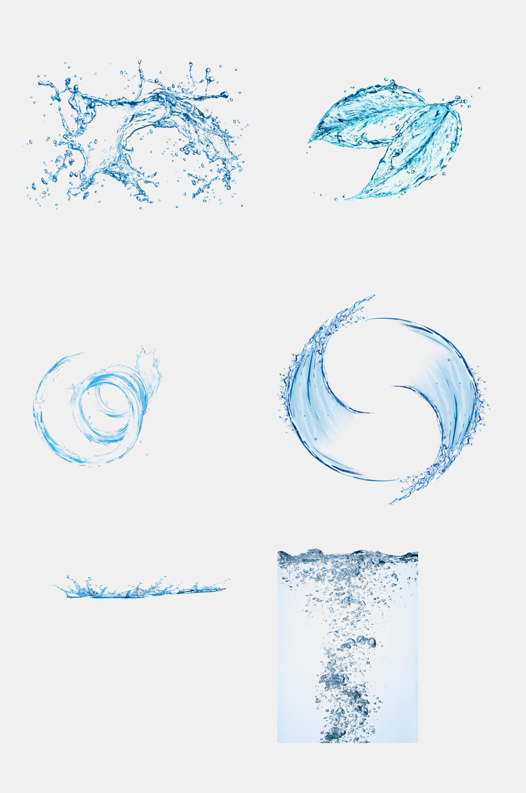 清澈水痕水滴水波素材素材
