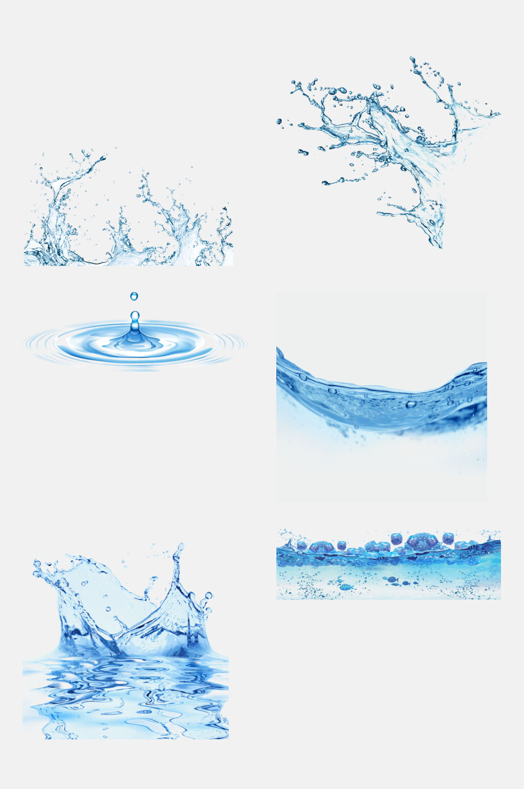 水纹清澈水滴水波素材