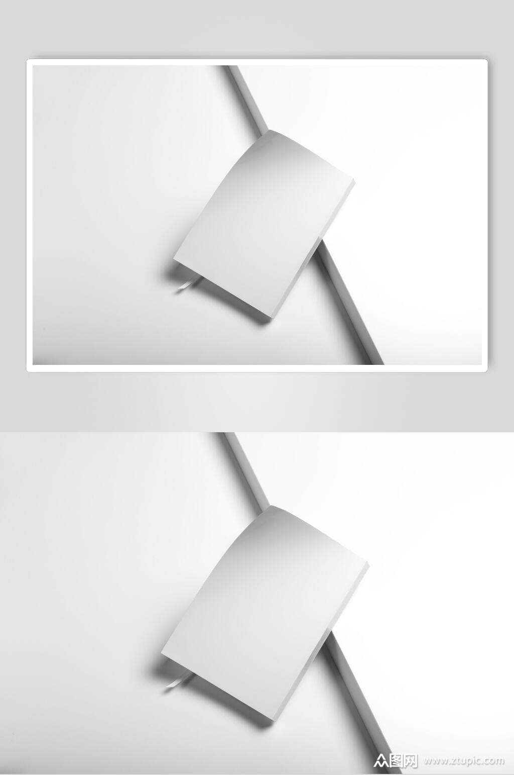 书籍文稿书页白底样机效果图素材