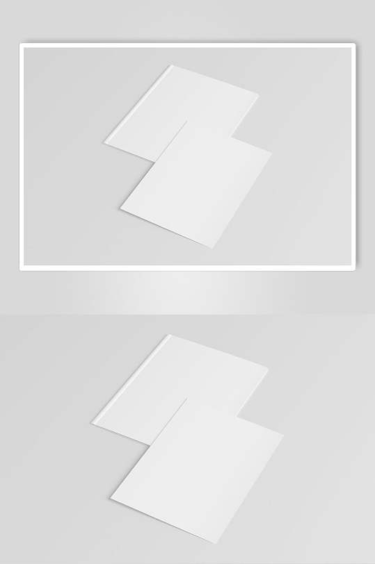 浅灰白文件a4纸便签展示样机