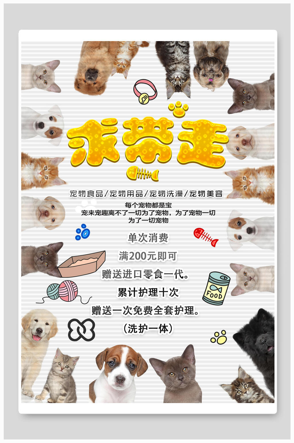 求带走宠物海报素材
