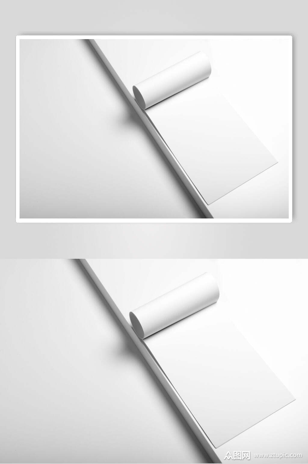 文稿书页白底样机效果图素材