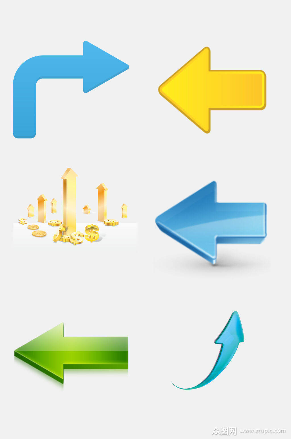 炫彩金融股市图表箭头免抠素材