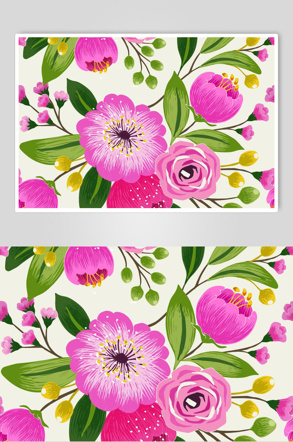 唯美手绘花卉植物图案设计元素