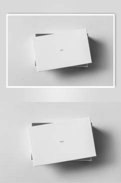 横版立体白色包装盒样机效果图