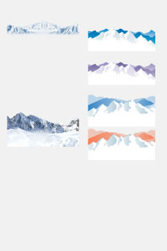 雪山免抠设计元素