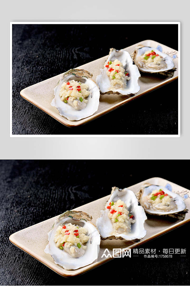 新鲜生蚝菜品美食摄影图片素材